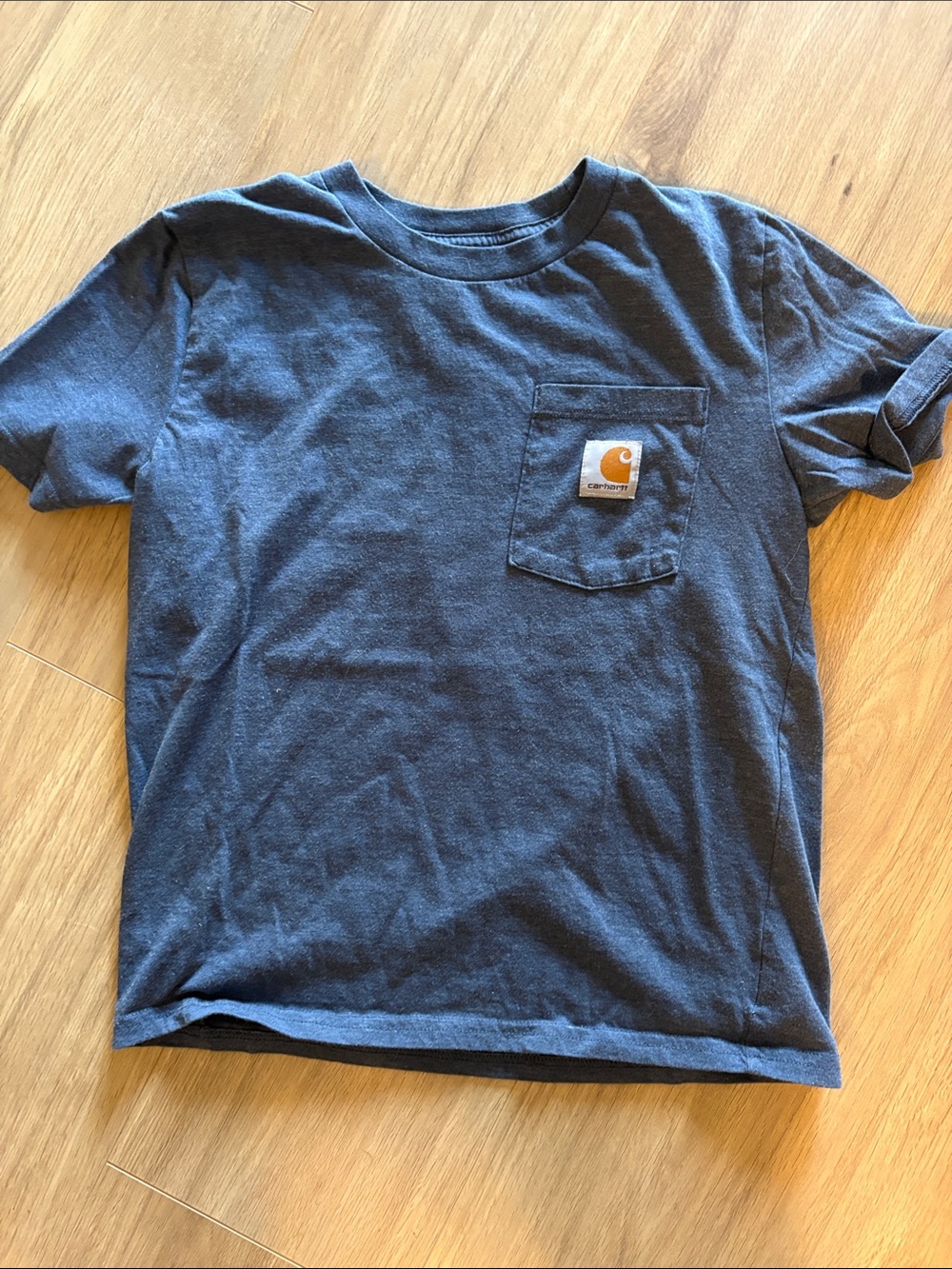 Carhartt Boys' Dark Blue Pocket Tee with Logo Patch